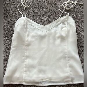 Abercrombie & Fitch Cream Satin Tank Top